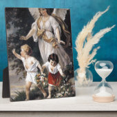 ガーディアン・エンジェルと子供、ヴィンテージ絵画の。 フォトプラーク (側面)