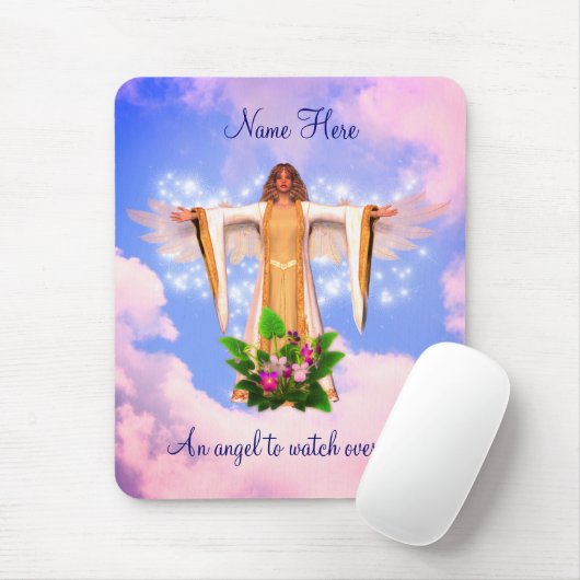 ガーディアン・エンジェル感動的パーソナライズされたー マウスパッド (マウス)