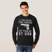 ガーディアン・オブ保・ギグル – オフ・マイおもしろいガン・ティー Tシャツ (正面フル)