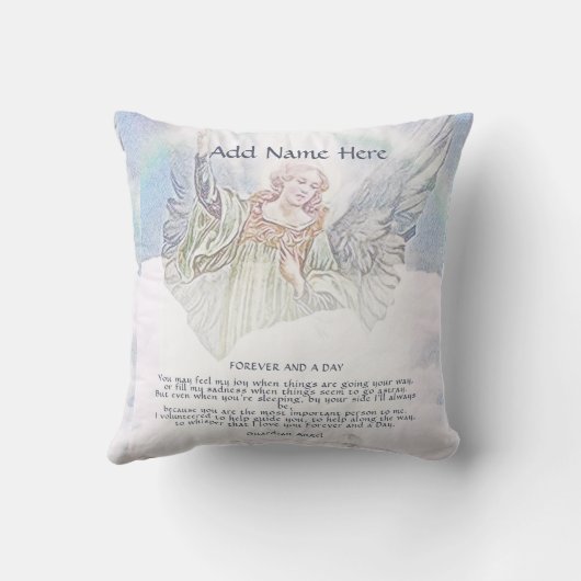 ガーディパーソナライズされたアンエンジェル毛布 クッション (裏面)