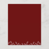 ガーデエレガントン葉スレッド結婚式招待状 (裏面)