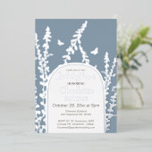 ガーデエレガントン葉ス蝶ブライダルシャワー 箔招待状 (立ち正面)