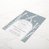 ガーデエレガントン葉ス蝶ブライダルシャワー 箔招待状 (回転した状態)