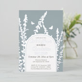 ガーデエレガントン葉ス蝶ブライダルシャワー 箔招待状 (立ち正面)