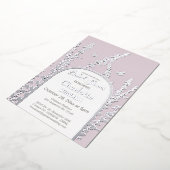 ガーデエレガントン葉ス蝶ブライダルシャワー 箔招待状 (回転した状態)