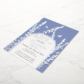 ガーデエレガントン葉ス蝶ブライダルシャワー 箔招待状 (回転した状態)