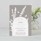 ガーデエレガントン葉ス蝶ブライダルシャワー   箔招待状 (立ち正面)