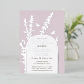 ガーデエレガントン葉ス蝶ブライダルシャワー 箔招待状 (立ち正面)