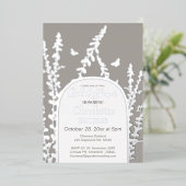 ガーデエレガントン葉ス蝶ブライダルシャワー 箔招待状 (立ち正面)