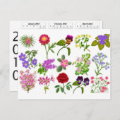 ガーデカラフルンフラワーズポケットカレンダー ポストカード (正面/裏面)