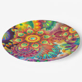 ガーデサイケデリックンパーソナライズされた ペーパープレート (アングル)