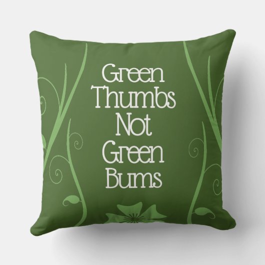 ガーデナおもしろいーの緑の親指ではなく緑の梅 アウトドアクッション (裏面)