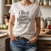 ガーデナおもしろいー植物の女性 Tシャツ