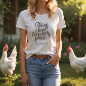 ガーデナおもしろいー植物の女性 Tシャツ