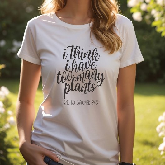 ガーデナおもしろいー植物の女性 Tシャツ