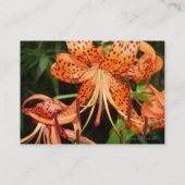 ガーデナーのトラリリーの花のビジネスカード 名刺 (裏面)