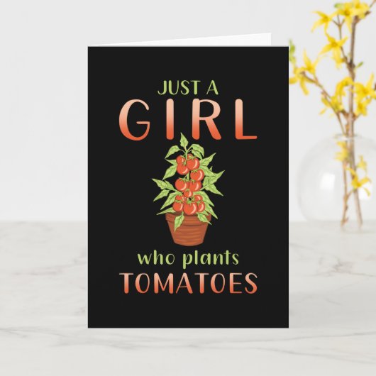 ガーデナーガーデナートマト植物ことわざギフト カード (黄色い花)