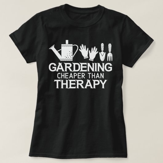 ガーデナーガーデニングセラピーより安い Tシャツ (デザイン正面)