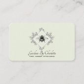 ガーデナーガーデニングハニービーとフローラロゴ 名刺 (正面)