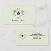 ガーデナーガーデニングハニービーとフローラロゴ 名刺 (正面/裏面)