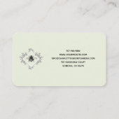 ガーデナーガーデニングハニービーとフローラロゴ 名刺 (裏面)