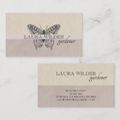 ガーデナーガーデニング蝶ロゴ 名刺 (正面/裏面)