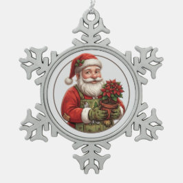 ガーデナーサンタポインセチア クリスマス オーナメント