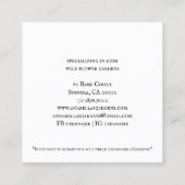 ガーデナースクエアビジネスカード スクエア名刺 (裏面)