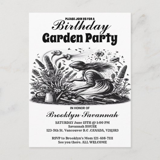 ガーデナーズウィスパーパーティー招待状 ポストカード (正面)