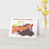 ガーデナーズクソムメッセージフラワーポット誕生日 カード (黄色い花)