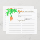 ガーデナーズニンジンレシピカード (正面/裏面)