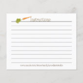 ガーデナーズニンジンレシピカード (裏面)