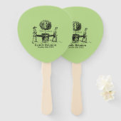 ガーデナーズファミリーパーソナライズされた懇親会ハンファン ハンドファン (正面&裏面)