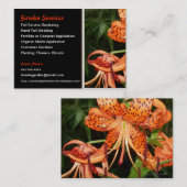 ガーデナータイガーリリーフローラ名刺 名刺 (正面/裏面)