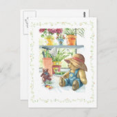 ガーデナーテディベア ポストカード (正面/裏面)