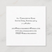 ガーデナードラゴンフライフローラ名刺 スクエア名刺 (裏面)