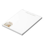 ガーデナーハウスイラストレーションパーソナライズされた名 ノートパッド (回転)