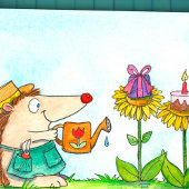 ガーデナーハッピーバースデーグリーティングカード(N. Janes) カード