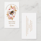 ガーデナーハニービーと赤面ピンクとフローラ 名刺 (正面/裏面)