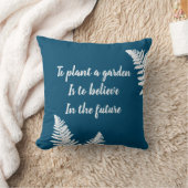 ガーデナーファーンリーフブルーボタニカルトスピロー クッション (ブランケット)