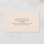 ガーデナーボホ赤面ピンクフローラ金ゴールド 名刺 (裏面)