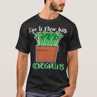 ガーデナーマイクロ農業ヘルシーマイクログリーン Tシャツ