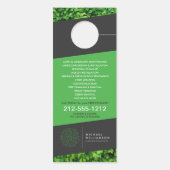 ガーデナーモダン造園低木ロゴダークグレー ドアノブサイン (裏面)