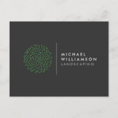 ガーデナーモダン造園低木ロゴダークグレー ポストカード (正面)