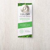 ガーデナーモダン造園低木ロゴホワイト ドアノブサイン (ノブ)