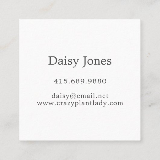 ガーデナーランドスキャッパーグリーン スクエア名刺 (裏面)