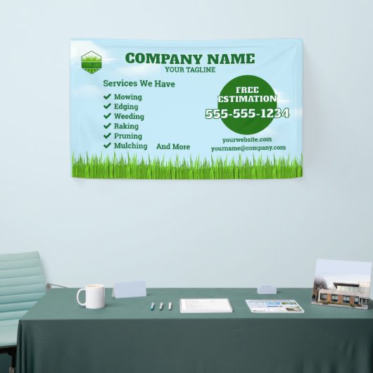 ガーデナー気に芝生と保守用バナー 横断幕 (トレードショー)