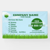 ガーデナー気に芝生と保守用バナー 横断幕 (横)