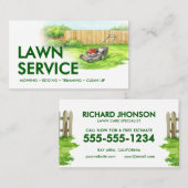 ガーデナー気に芝生及びメンテナンスの名刺 名刺 (正面/裏面)