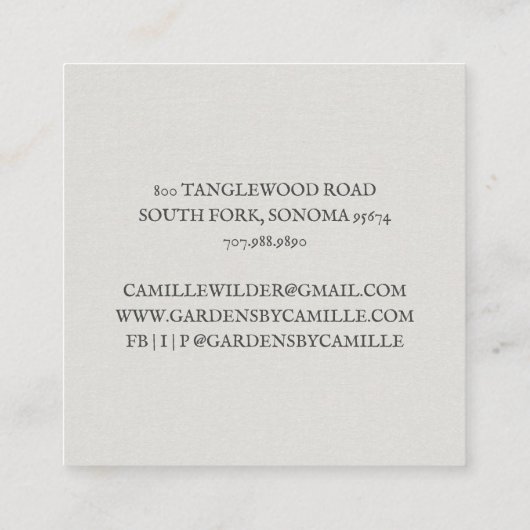 ガーデナー水彩灌水缶 スクエア名刺 (裏面)